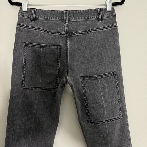 Tibi Stretch Denim Elfie Midrise Straight Leg Jean
Asymmetrical Pockets Size 25 - Picture 12 of 13